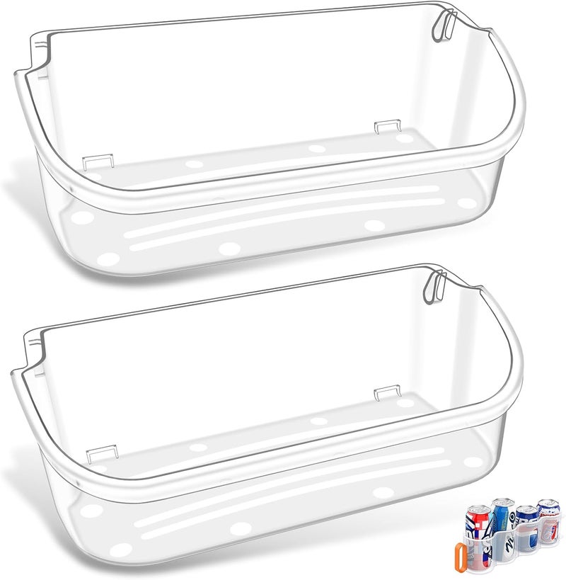 Alvar [2 PACK] UPGRADED 240356402 Refrigerator Door Bin Compatible with Frigidaire Door Shelf Replacement Refrigerator Door Shelves FFSS2615TS0 LFSS2612TF0 FGHS2631PF4A LFSS2612TE0 FFSS2615TS5 Door Bin - Image 1
